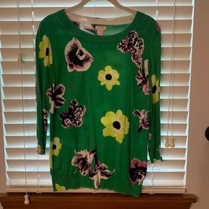 J Crew floral sweater